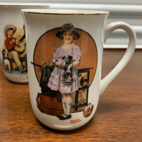 Norman Rockwell 1981’s Edition Mugs Made in Japan Set of 3 - Picture 2 of 6